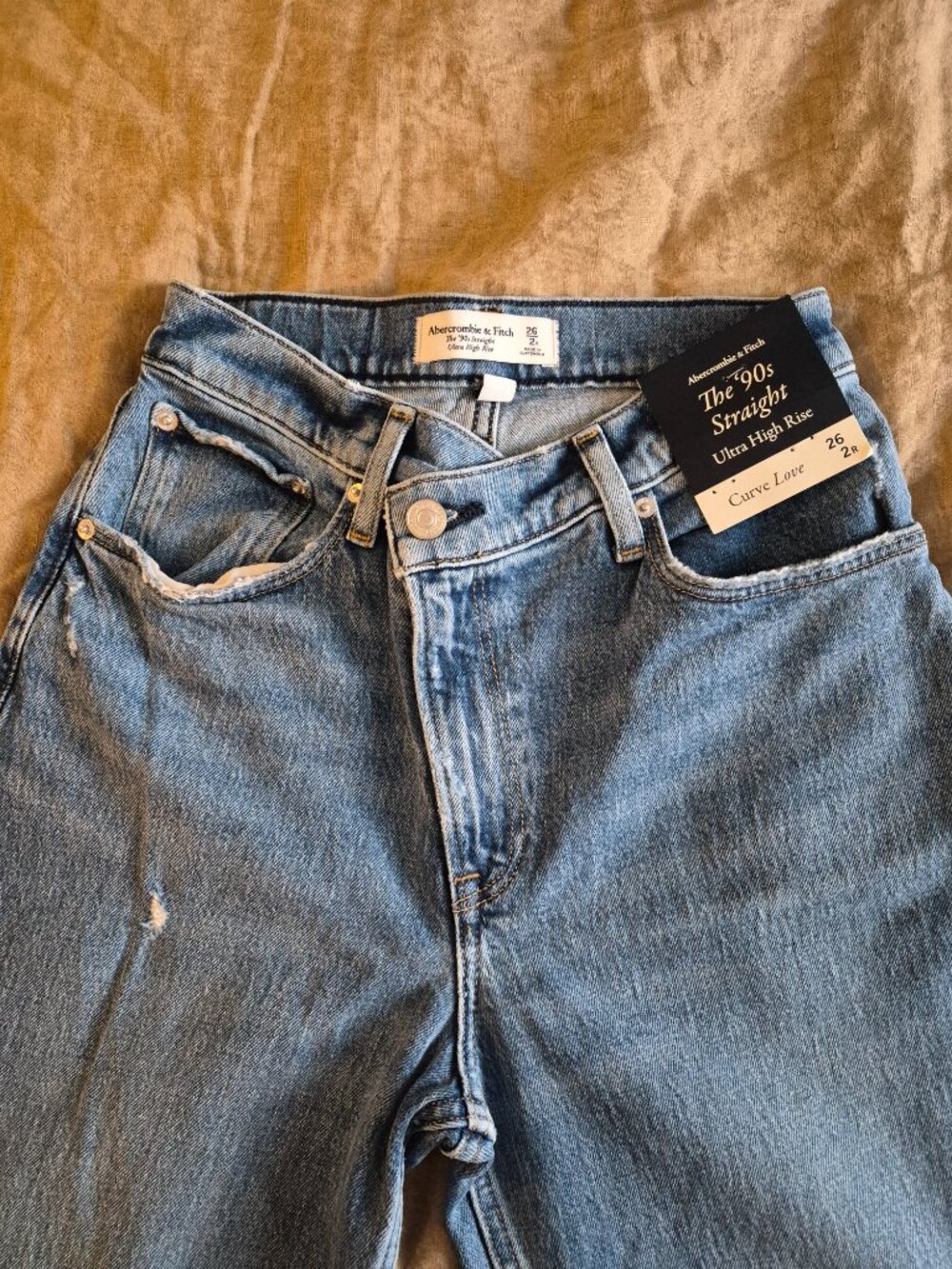 Jeans The 90's straight ultra high rise Curve love Abercrombie & Fitch Size 26R - Picture 5 of 6